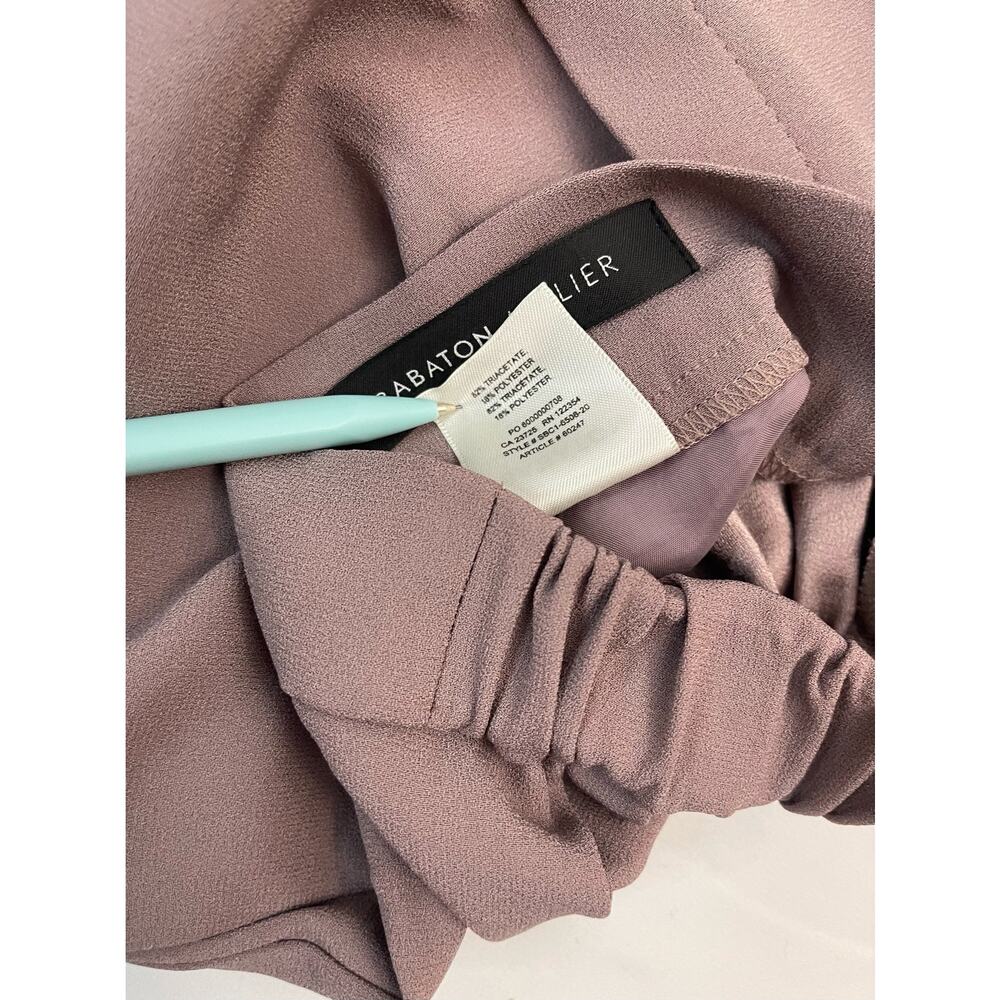 Aritzia Babaton Conan Pant Cropped Slim-Leg Trousers Shadow Mauve Size 2 - Picture 7 of 12